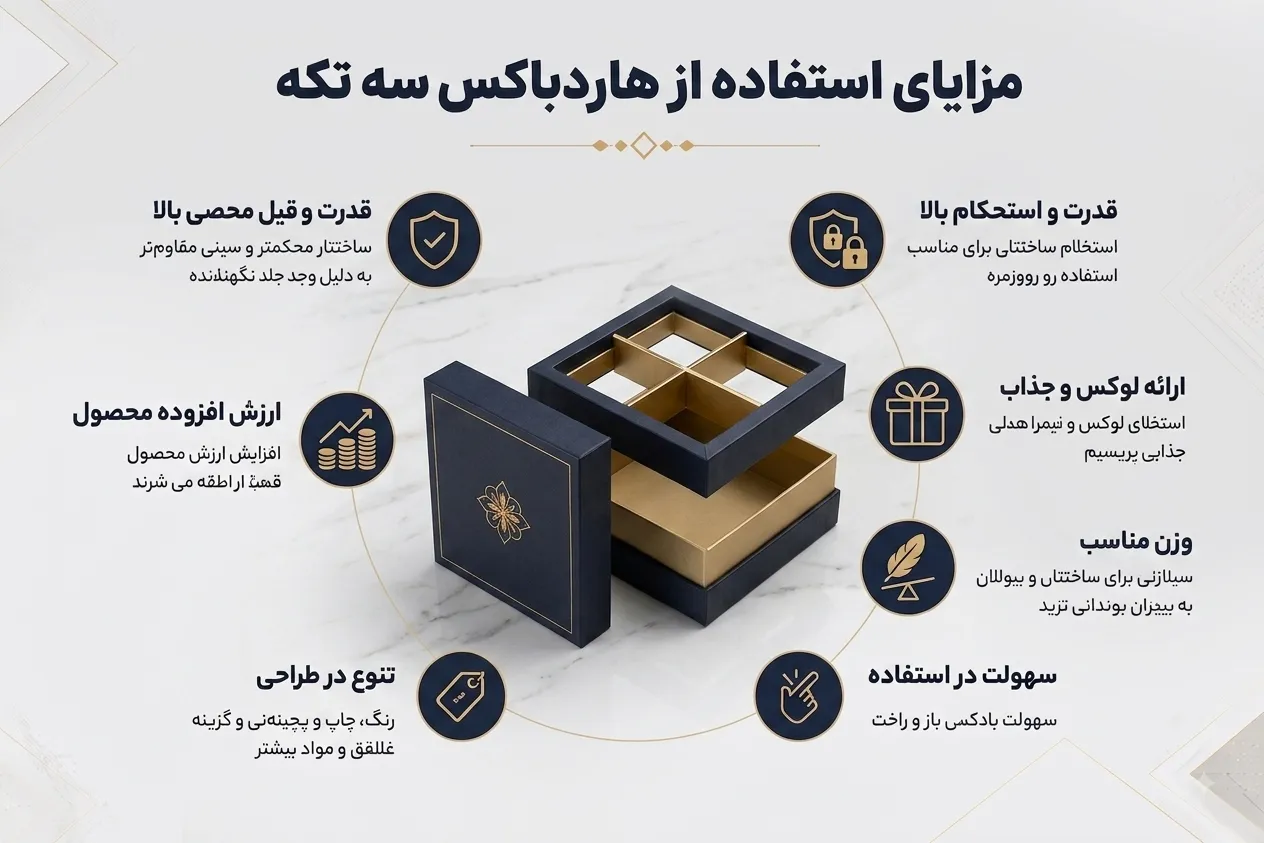 مزایای هاردباکس سه تکه