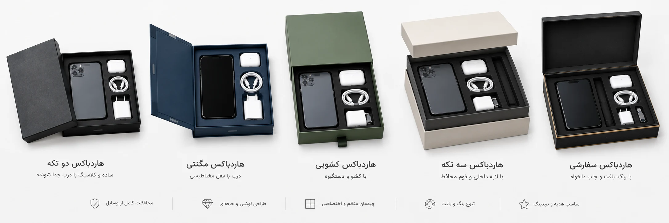 نمونه کار هاردباکس و لوازم الکترونیک