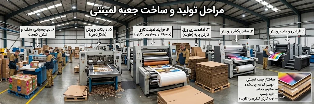 فرآیند ساخت جعبه لمینتی